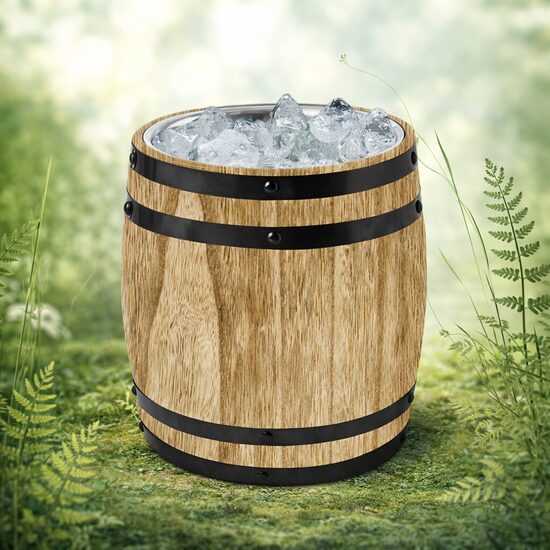 Dzērienu dzesēšanas spainis koka mucas formā - 3L